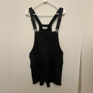 Size 12 - Black Denim Shorts Overalls